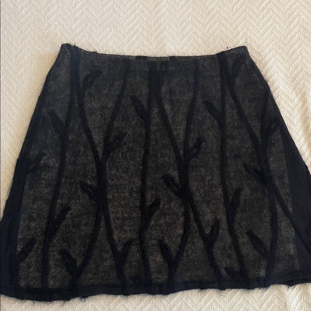 Francesca Caretti Collections Midnight Blue / Floral A-Line Skirt